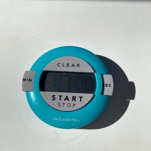 ACURITE teal kitchen fridge magnetic digital timer